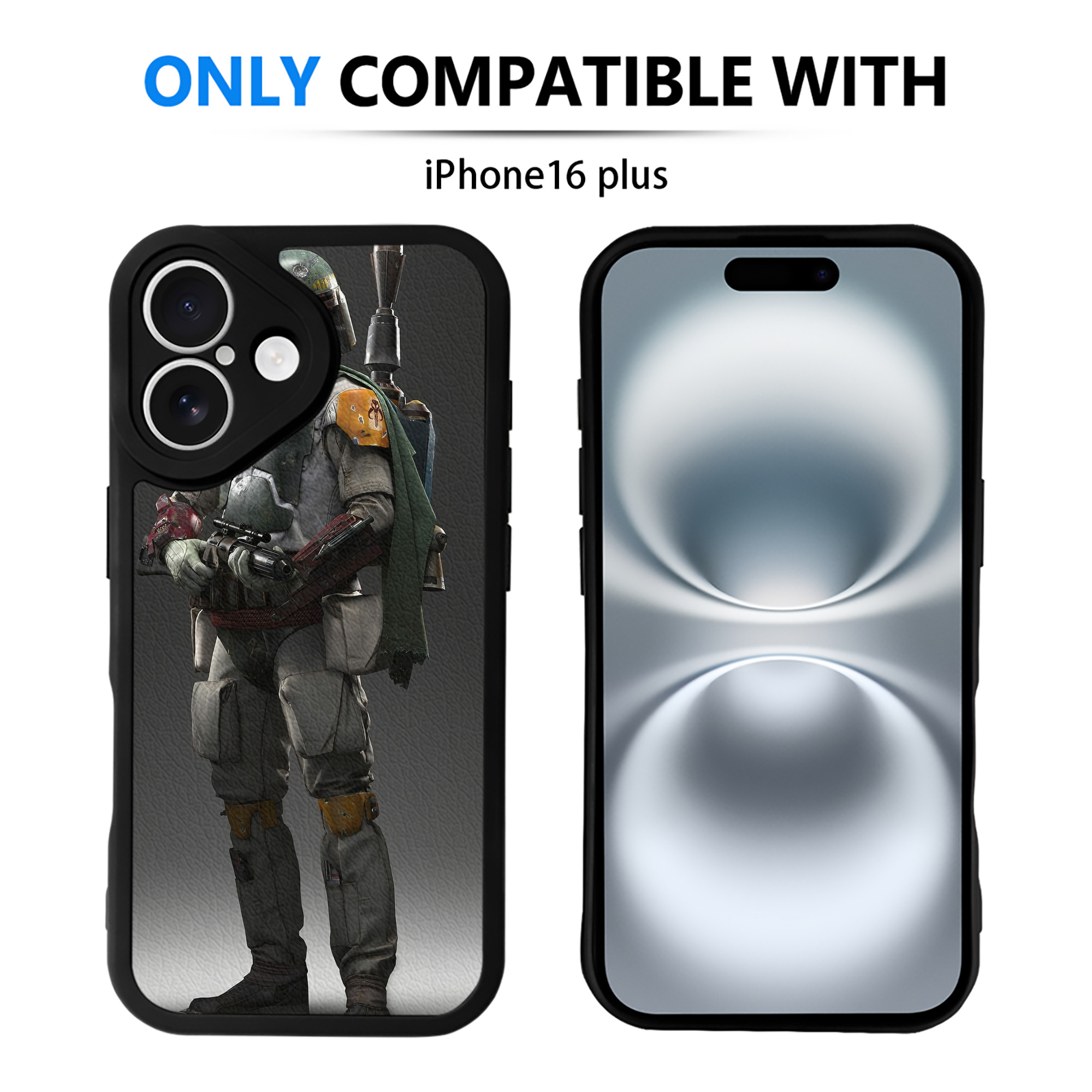（画像用） スター・ウォーズ Star Wars 【iPhone 16シリーズ対応】シリコンスマホケース（レザー調） 材質：シリコン